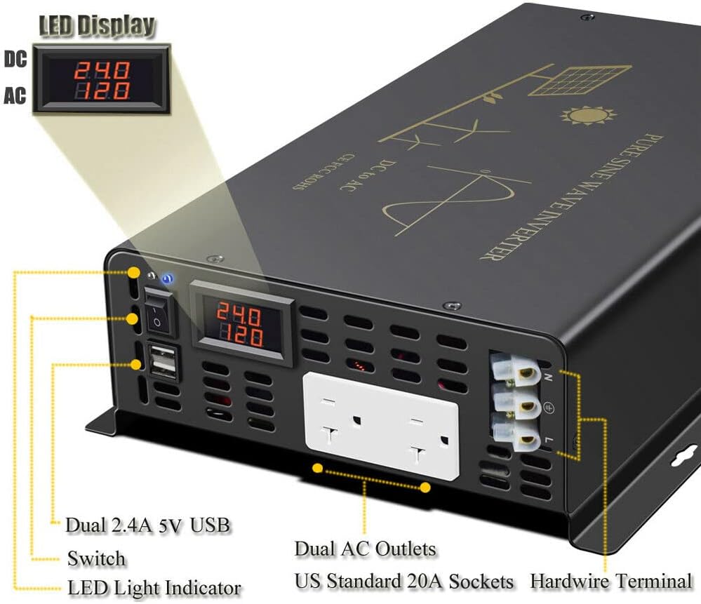 3000W Reiner Sinuswellen-Solar – Inverter Pure Sine Wave 60Hz 120V 3000W Bewertung und Preis